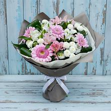 Букет цветов из:  Герберы, Альстромерии и Хризантемы #REPLACE_PRED# Солманово