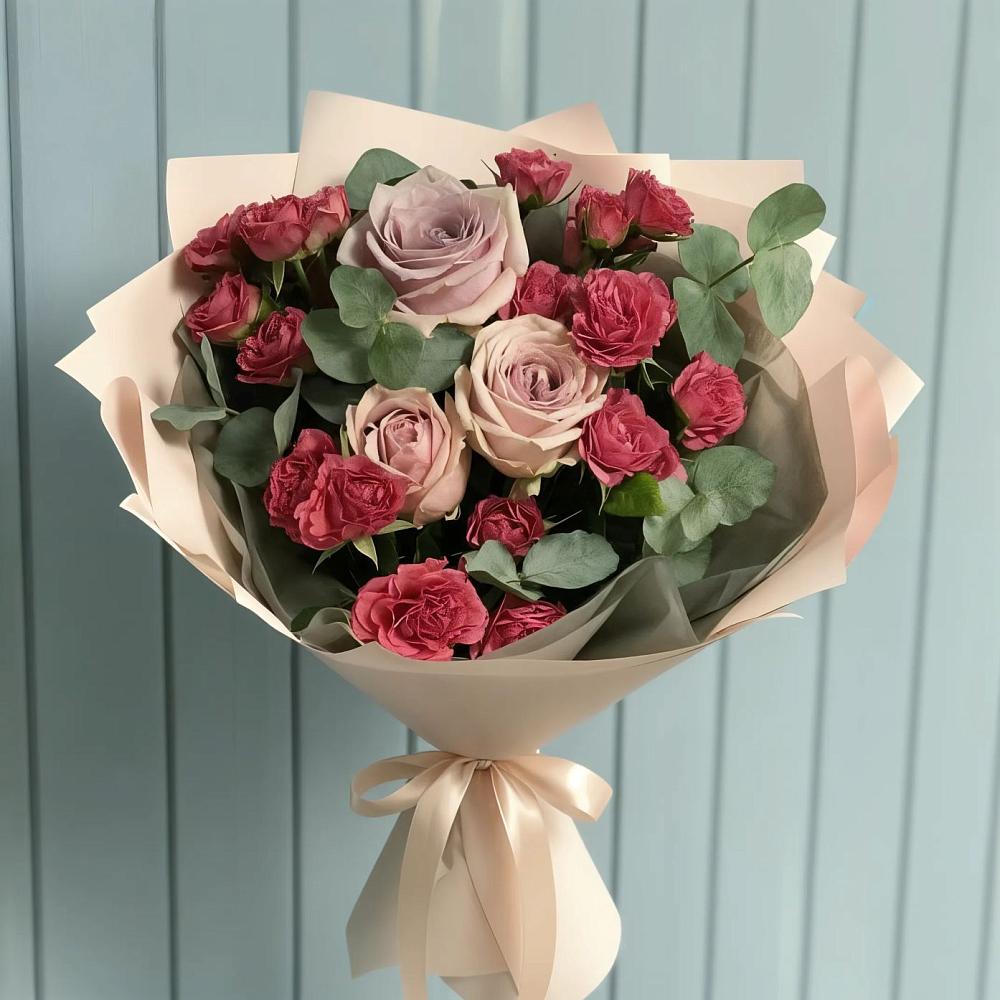 Букет цветов из: Гвоздики и Розы в Солманово