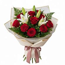 Букет цветов из:  Лилии и Розы #REPLACE_PRED# Солманово