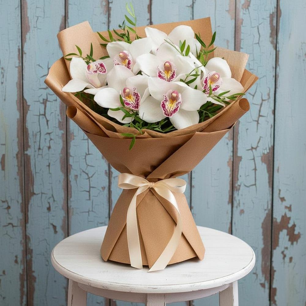 Букет цветов из: Орхидеи и Розы в Солманово