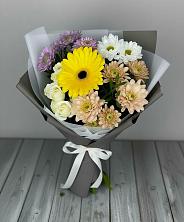 Букет цветов из:  Розы, Герберы и Хризантемы в Солманово