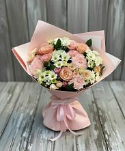 Букет цветов из:  Гвоздики, Розы и Хризантемы в Солманово