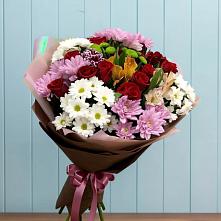Букет цветов из:  Розы, Хризантемы и Альстромерии #REPLACE_PRED# Солманово