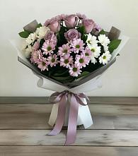 Букет цветов из:  Хризантемы и Розы в Солманово